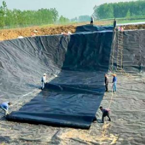 土工膜施工現(xiàn)場